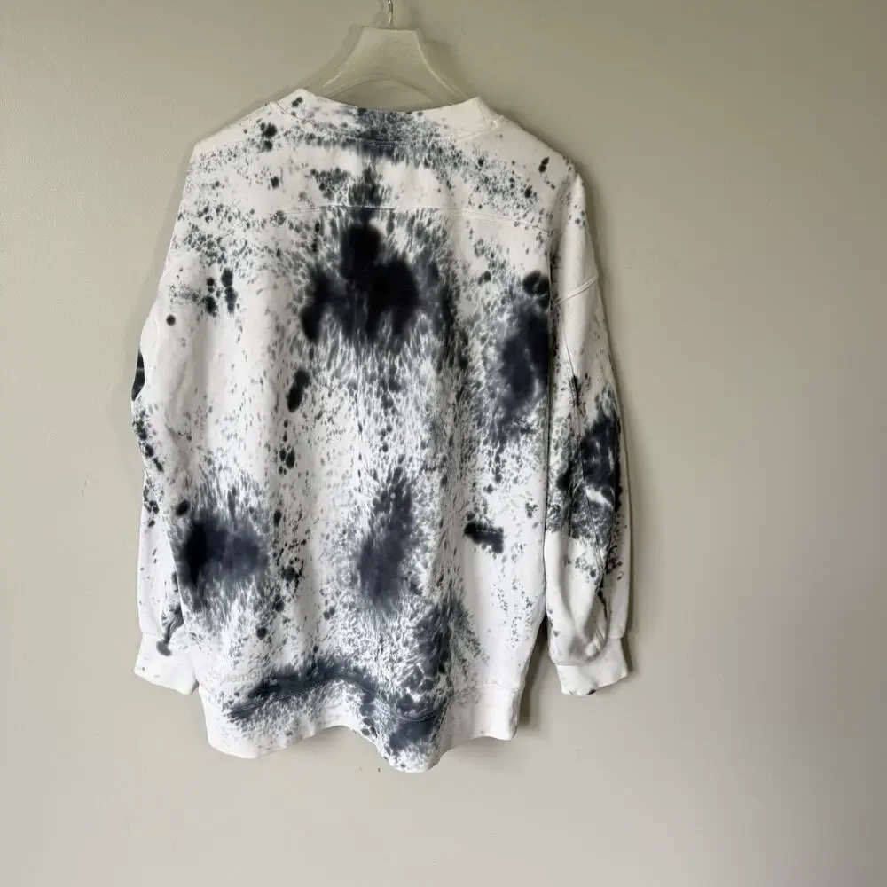 LULULEMON Oversized Perfectly Crew Pullover Sweatshirt Women's 4 Tie Dye White - Picture 4 of 5